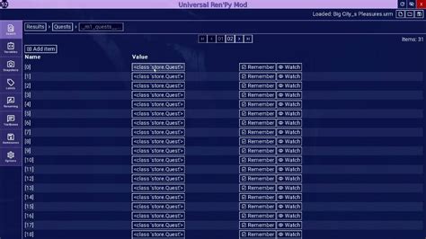 Universal Ren'Py Mod: Preview: New Object Editing.
